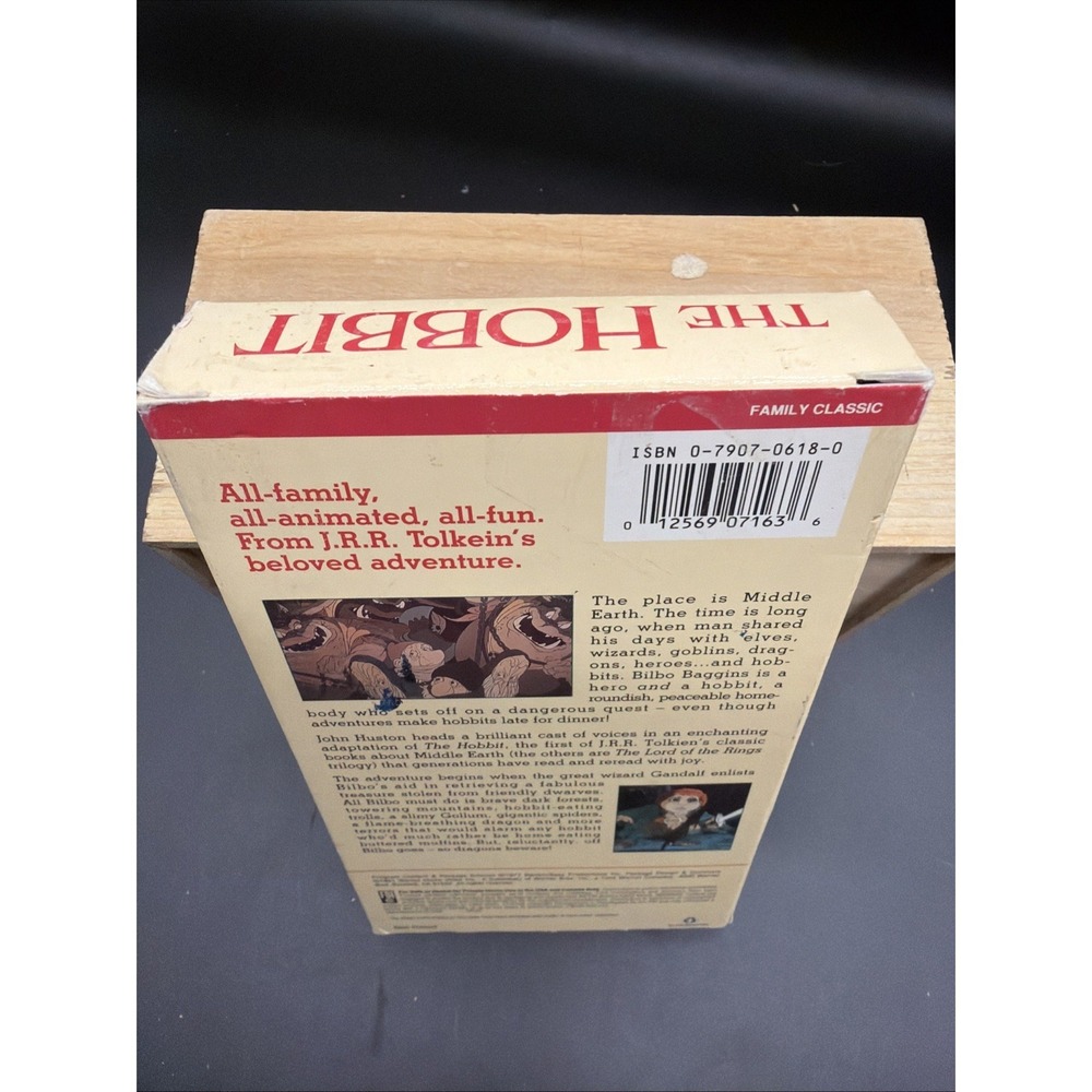 THE HOBBIT VHS, 1977, Animated, Rankin/Bass, JRR Tolkien 1991 Vintage ~ Vg Cond. - Picture 3 of 6